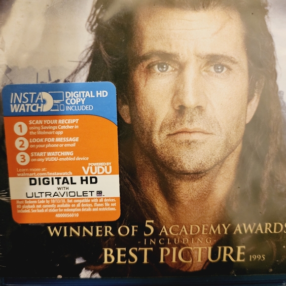 Braveheart Blu-ray Disc 2009 2-Disc Set Sapphire Edition NEW SEALED - Picture 3 of 3